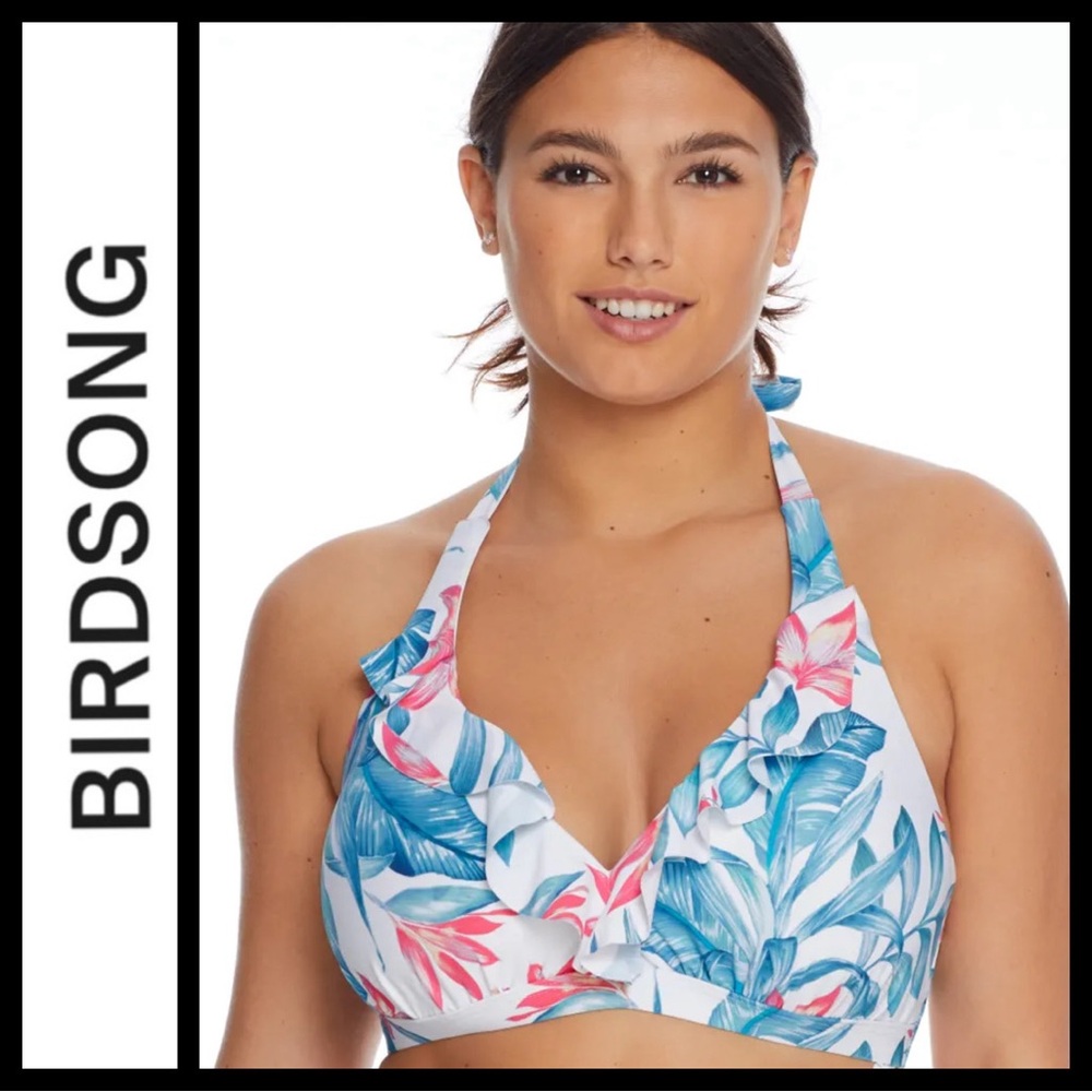 NWT Birdsong Bra-Size Ruffle Bikini Top - Picture 2 of 11